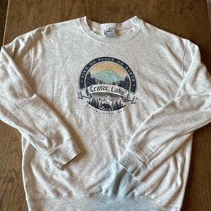 Crater Lake Men's Crewneck Sweater - Light Gray